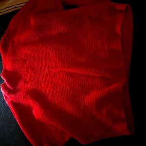 Vibrant Red Knit Sweater